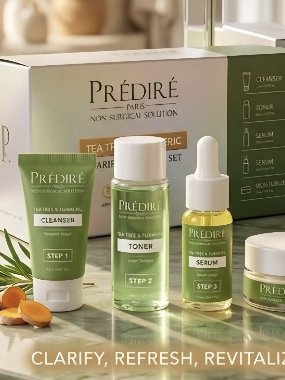 Prédiré Tea Tree & Turmeric Cleanser - Green Clarifying Face Cleanser